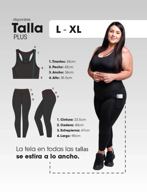 conjunto deportivo negro mujer 2